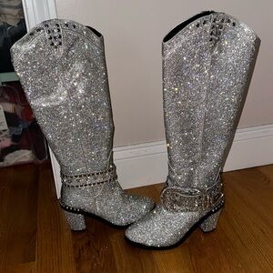 Dolls Kill Bedazzled Tall Boots